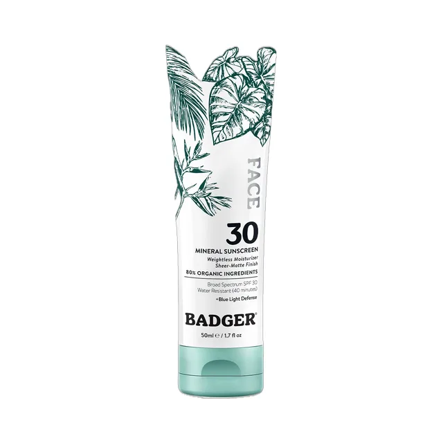 Badger Face Mineral Sunscreen SPF 30, the brand's own product photograph